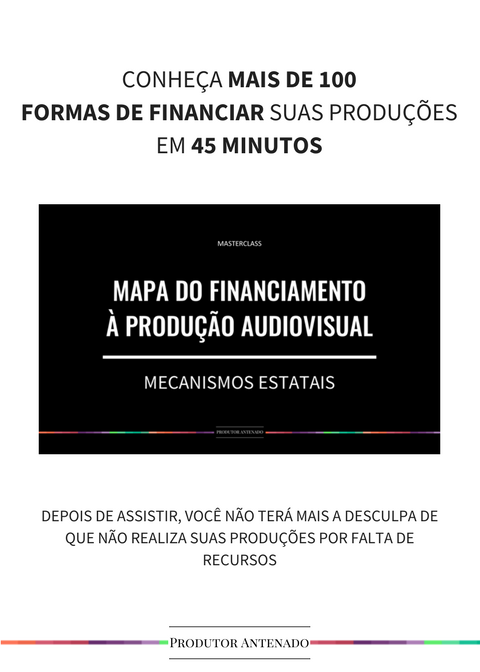 Masterclass Mapa do Financiamento à Produção Audiovisual